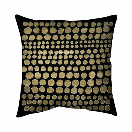 FONDO 20 x 20 in. Dots on Gold-Double Sided Print Indoor Pillow FO2792960